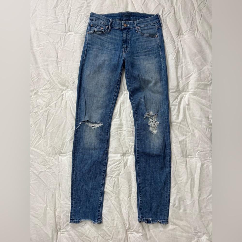 MOTHER the looker ankle chew Skinny Jeans in mums the word